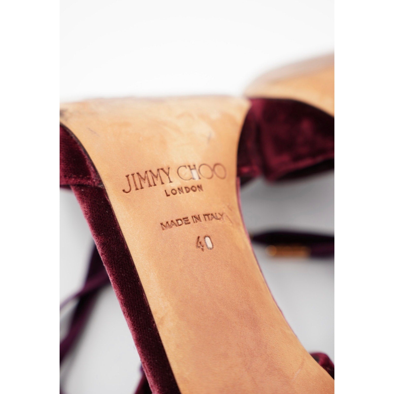 Burgundy Lace Up Heels