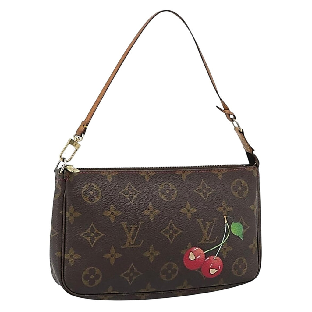 LV x Takashi Murakami 2004 Monogram Cerises Pochette Accessoires