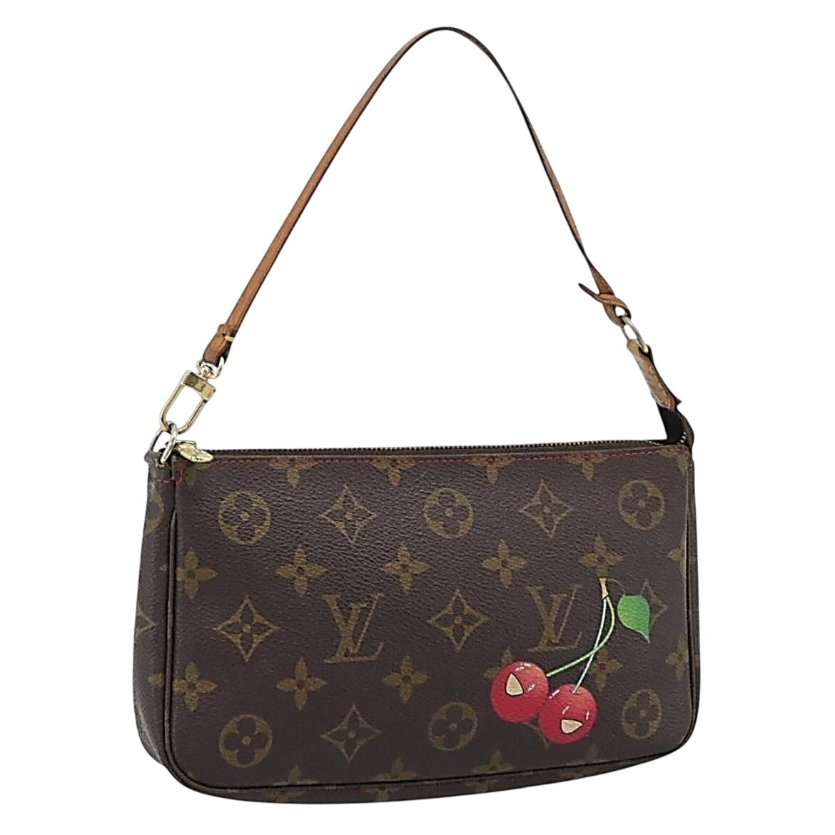 LV x Takashi Murakami 2004 Monogram Cerises Pochette Accessoires