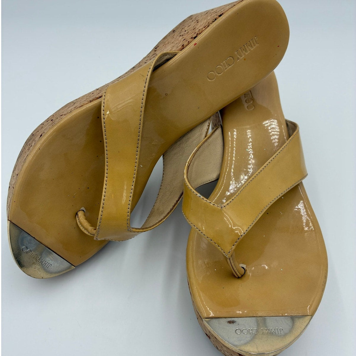 39.5 Nude Thong Platform Heels