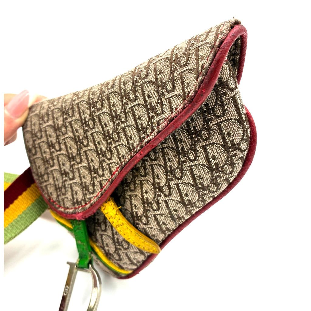 John Galliano 2004 Rasta Trotter Mini Saddle Belt Bag