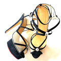 Black Suede Strappy Platform Heels