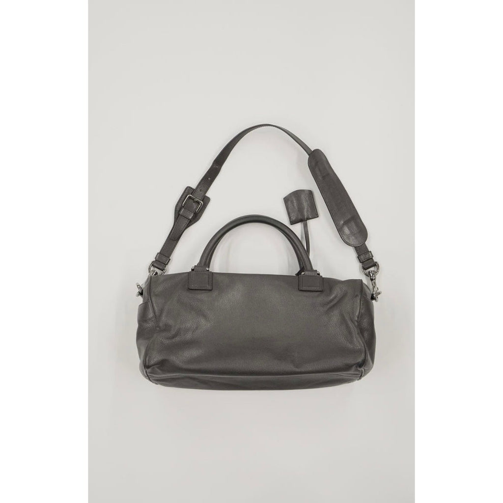 Amazona Vintage Grey Leather Top Handle Shoulder Bag