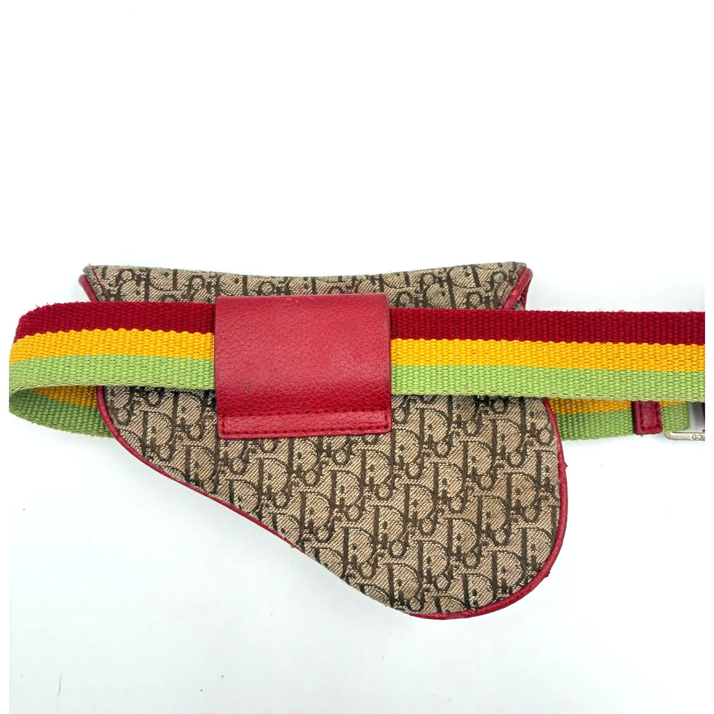 John Galliano 2004 Rasta Trotter Mini Saddle Belt Bag