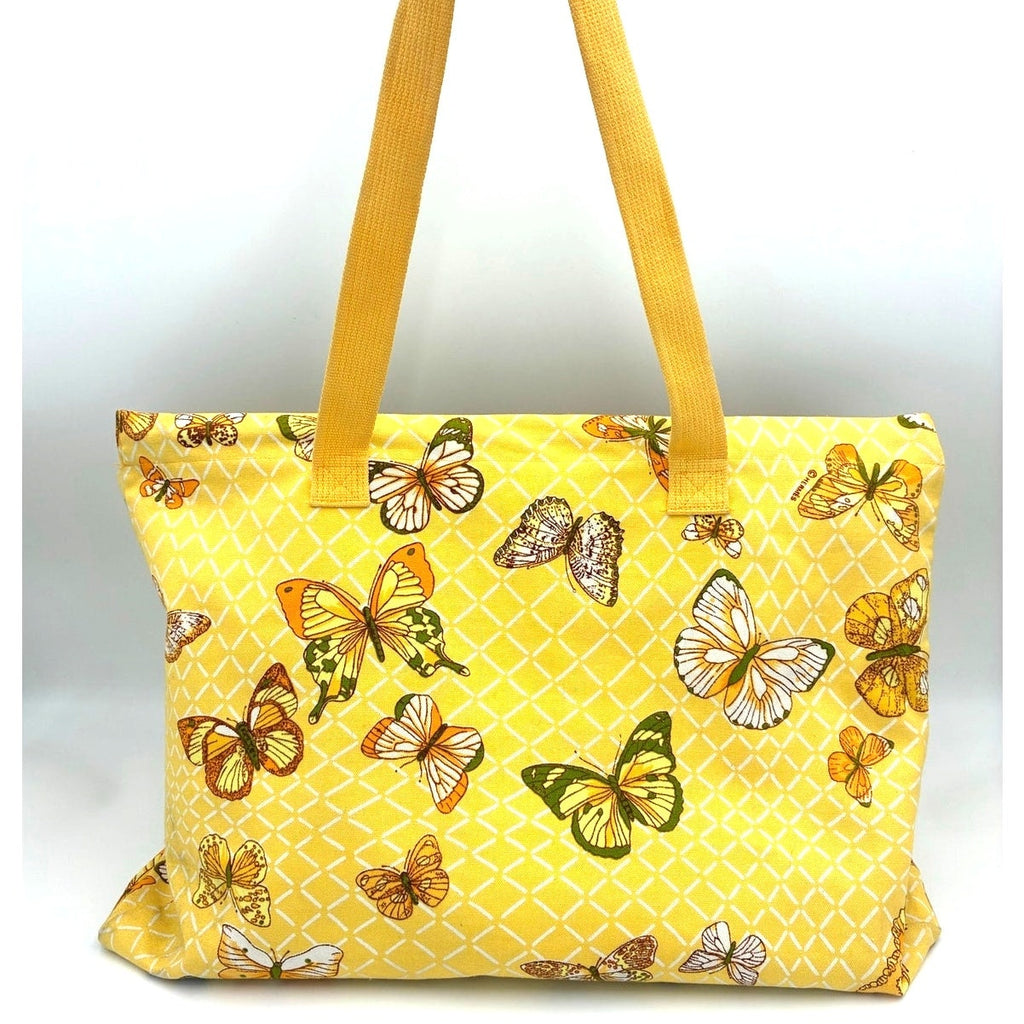 HERMES Vintage Yellow Butterfly Tote