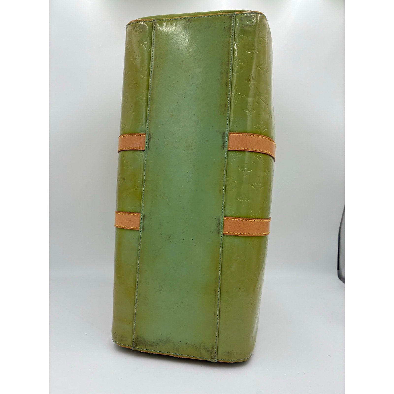 Vintage Monogram Vernis Mercer Green Boston Bag