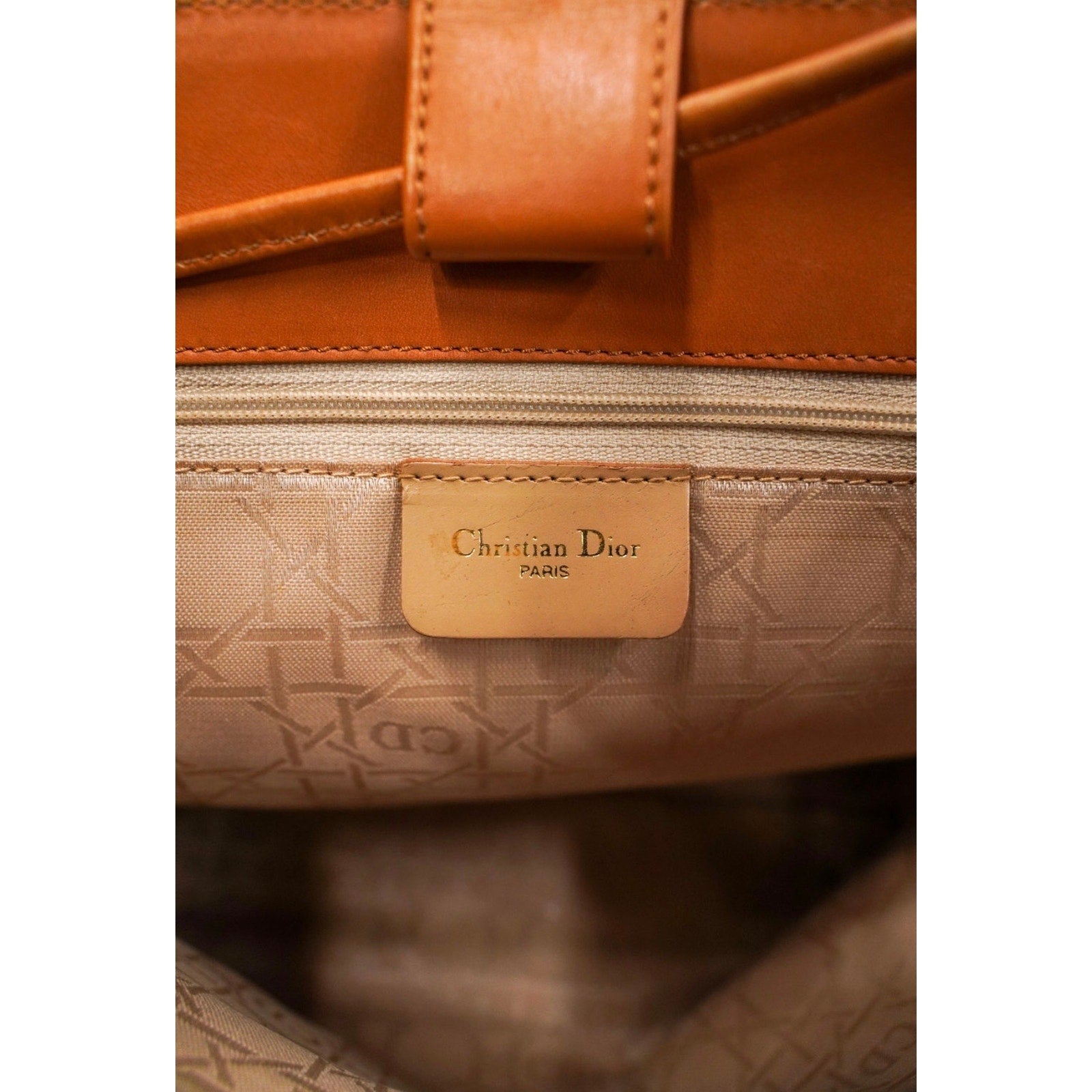 Vintage Brown Leather Shoulder Bag Gold Hardware