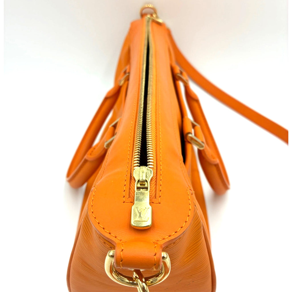 Epi Danura GM Mandarin Orange Leather Bag