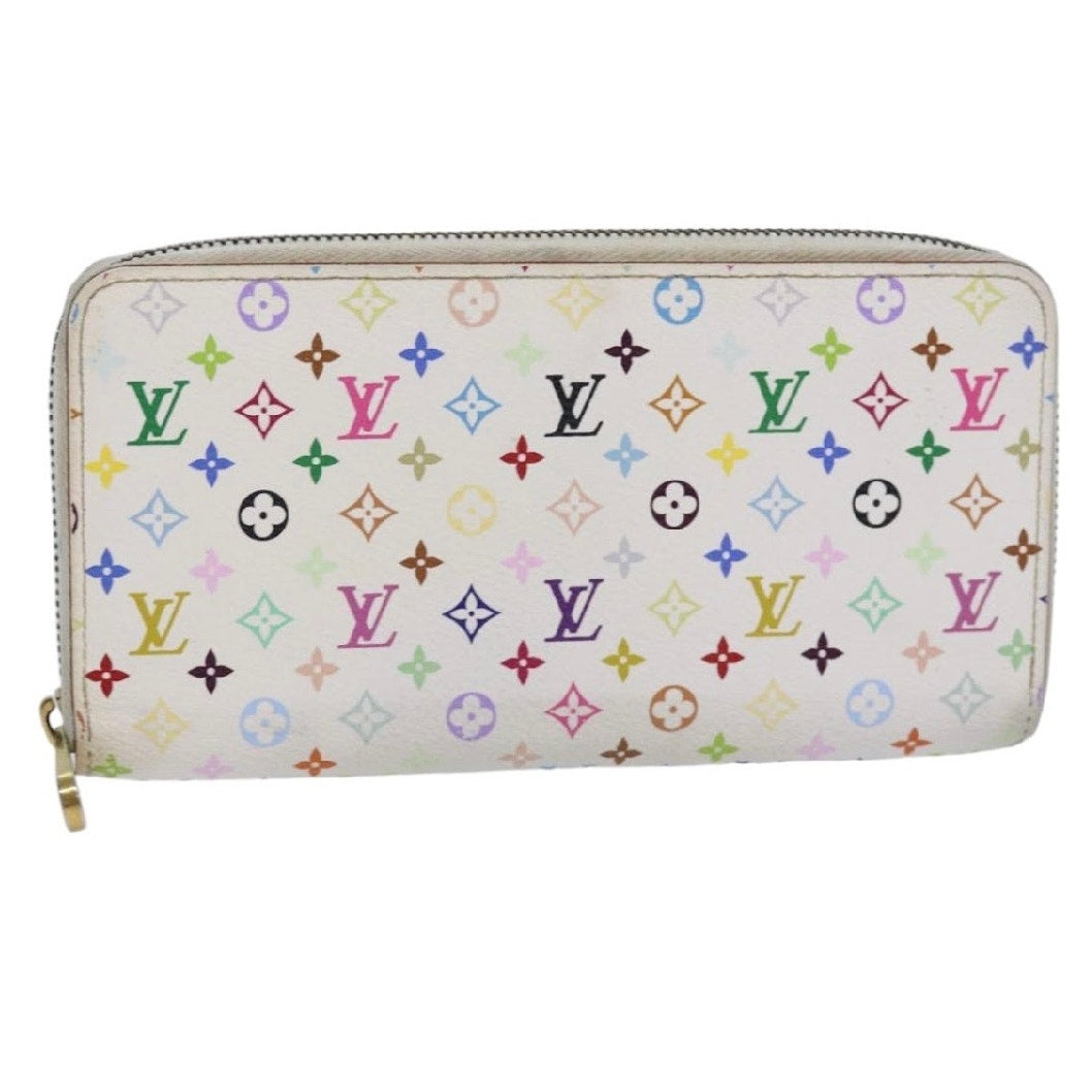 Monogram Multicolor Zippy Wallet White